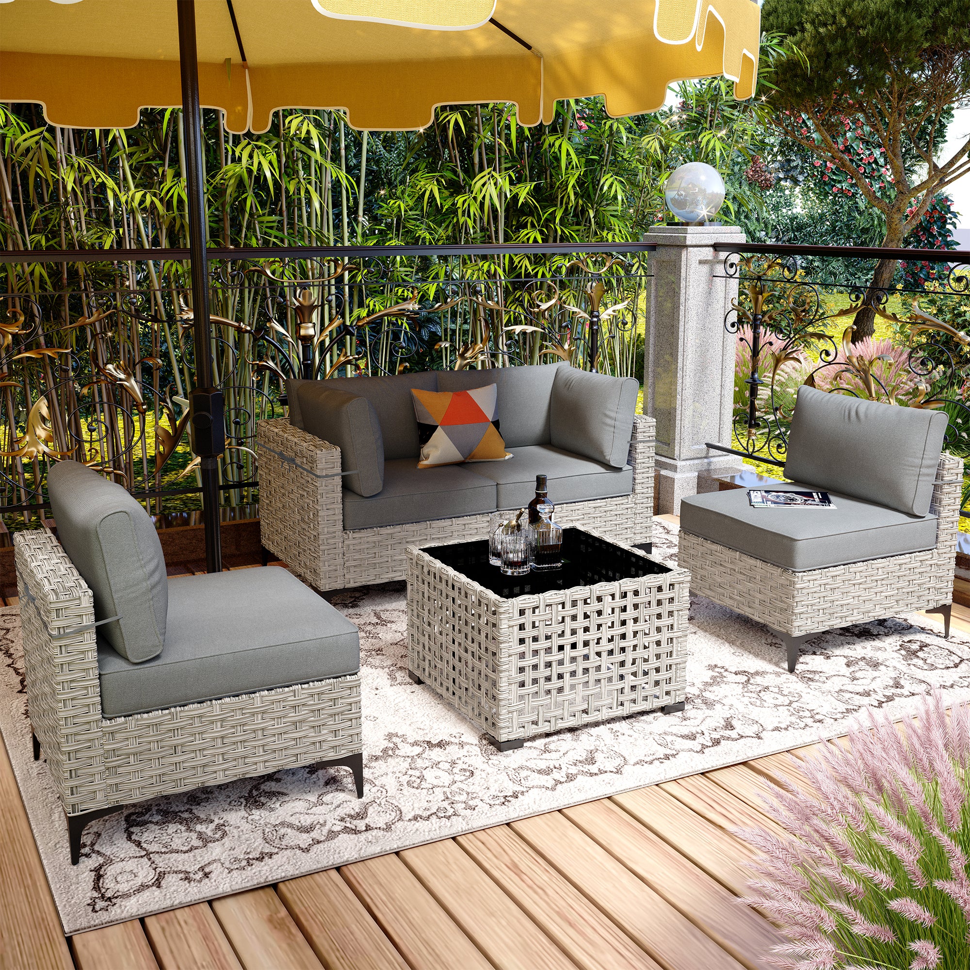SKT Series - Sectional Outdoor Furniture Set 5-Piece