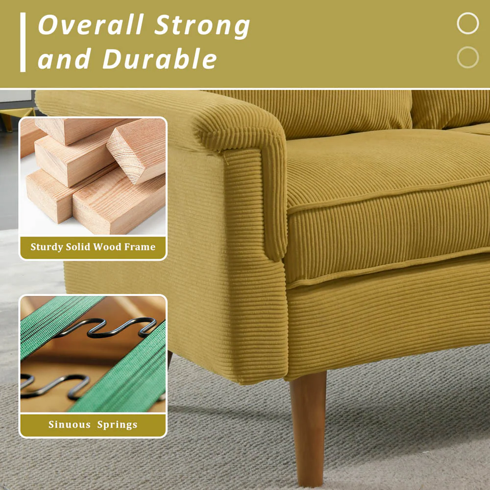 Ovios Living Room 71.65'' Wide 3-Seats Sofa Multiple Colour