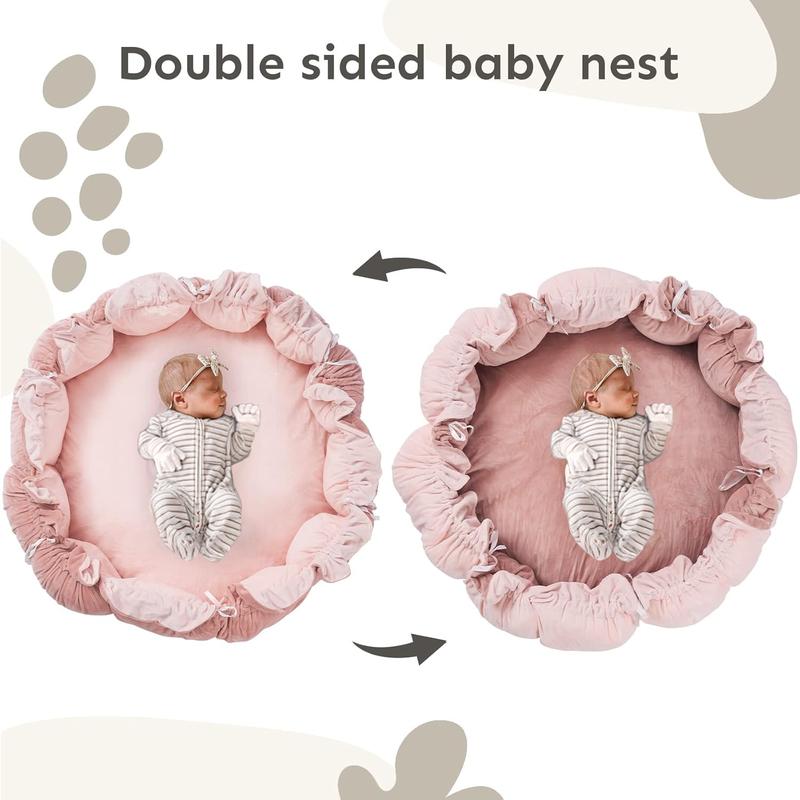 MALLIFY 5-in-1 Thick & Plush Play Gym, Tummy Time Play Mat with 6 Toys, Cat Bed, Dog Bed, Cloudico, 19.29 x 45.28 x 45.28 Inches Tummy Time Comfortable Nursery Development Easy Assembly Mat