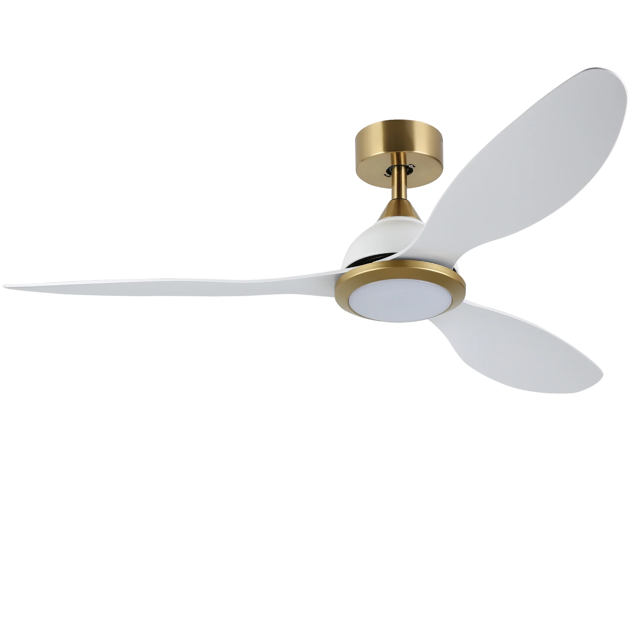 Ovios 52'' Remote Control Ceiling Fan Reversible 3 Blades with LED Light and 6 Wind Speeds, DC Motor
