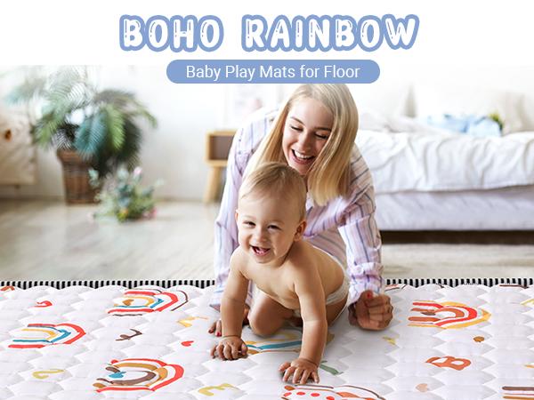 ieBabay,  Baby game pad, portable game area for infants and young children, thick, soft, sponge style, (50x50) size play mat Toys Nursery Cute Outdoorfun Sensory
