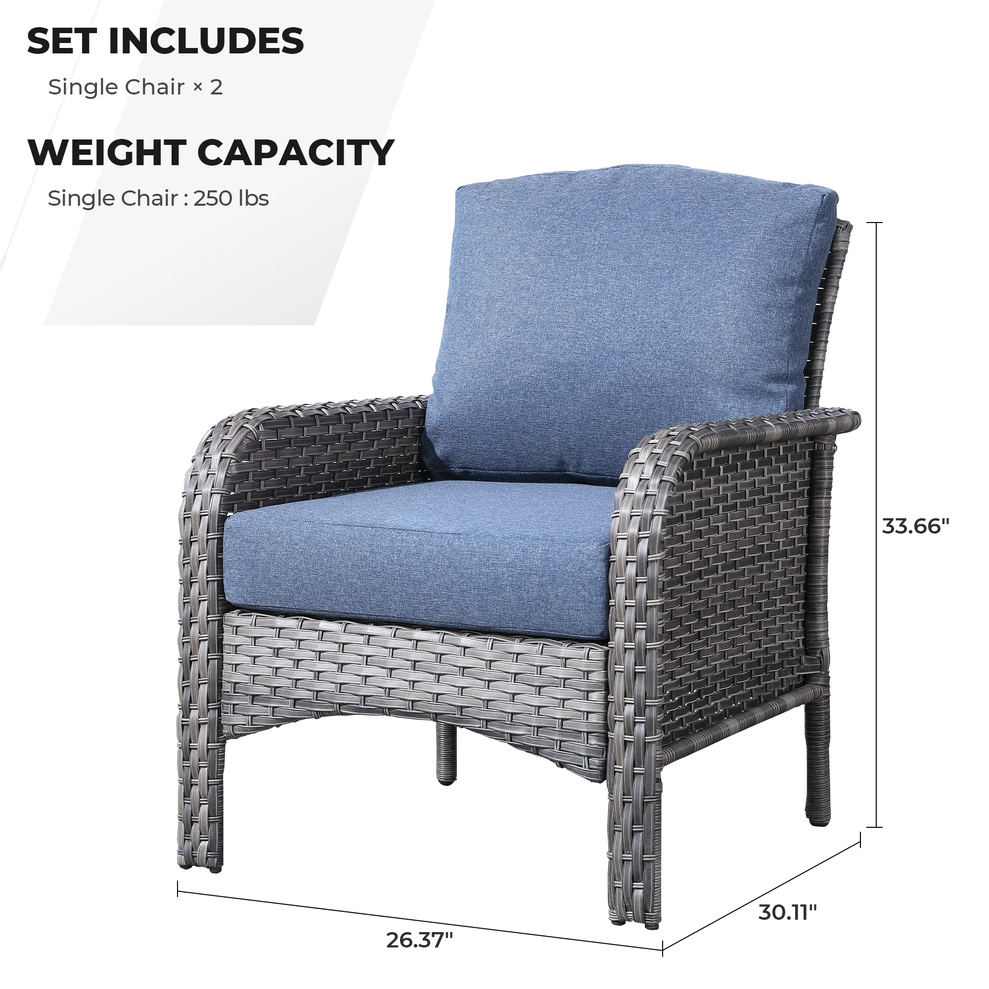 NDS Series - Outdoor Single Chair * 2