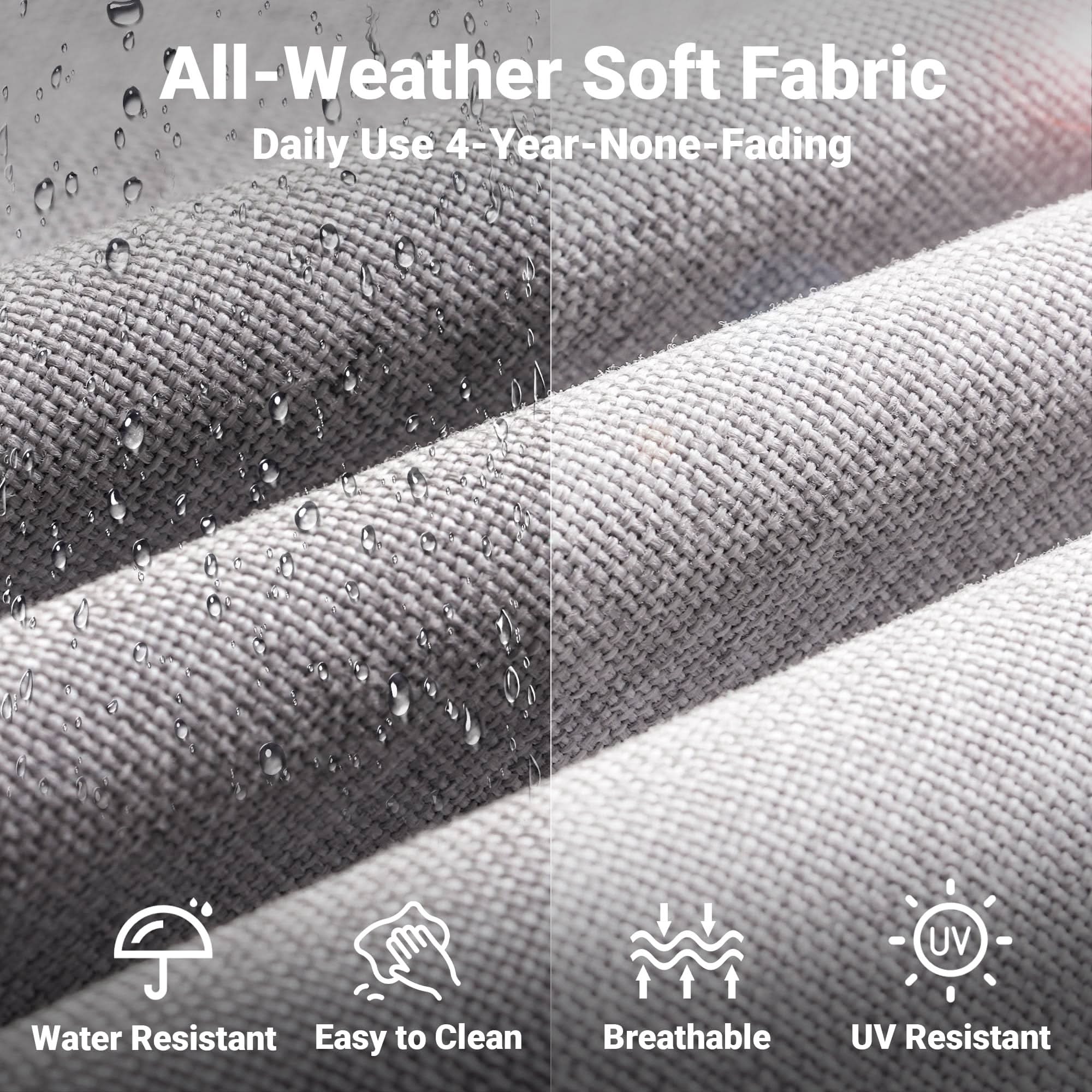 Ovios Patio Furniture Set New August 4 Piece High Back All Weather PE Wicker