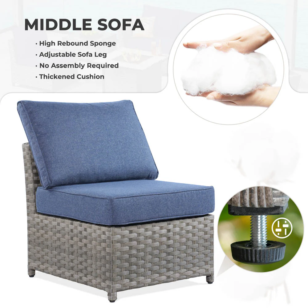 Ovios New Rimaru Series Patio Furniture Set 13-Piece include 42