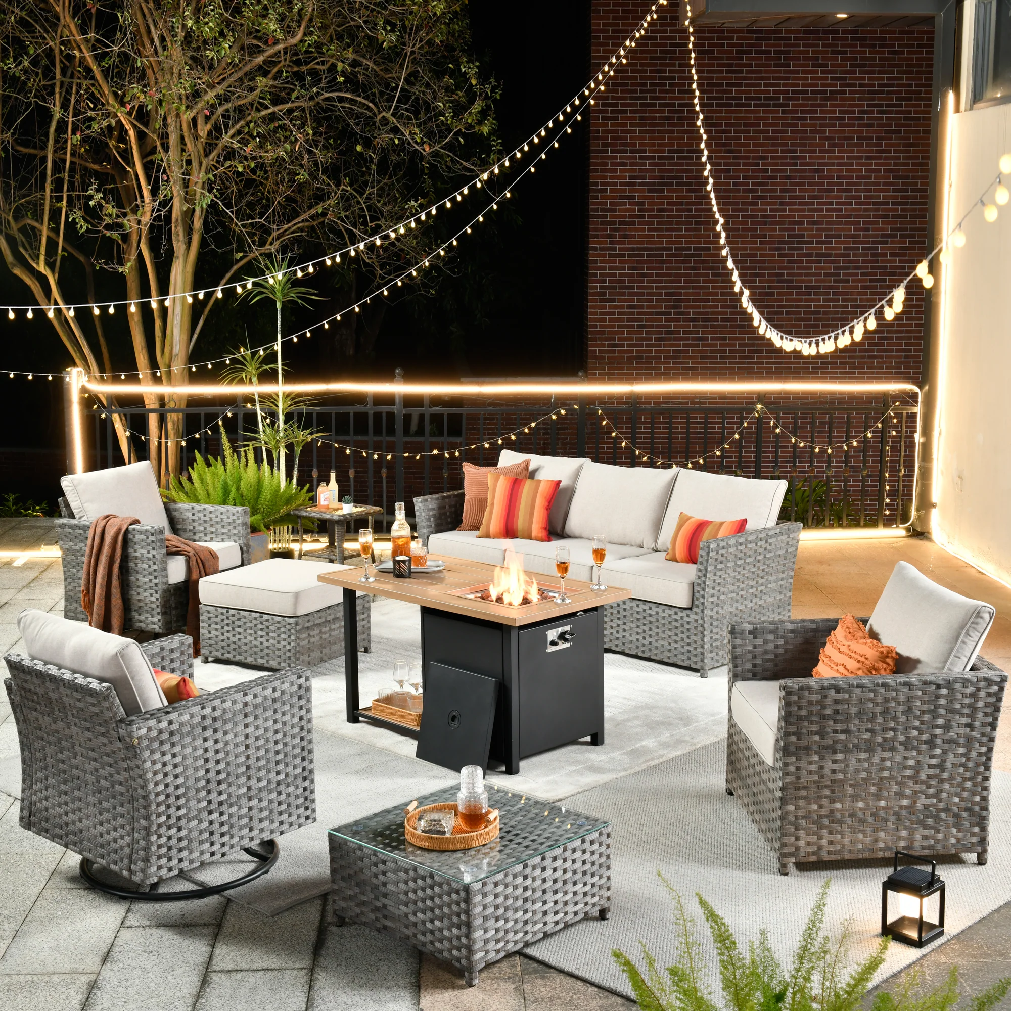 Ovios Patio Furniture Set 10-Piece include 42