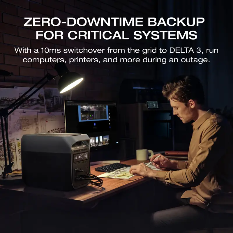 EF ECOFLOW DELTA 2 Series/ DELTA 3 Series Portable Power Station, LiFePO4 Battery, USB-C Output, Solar Generator