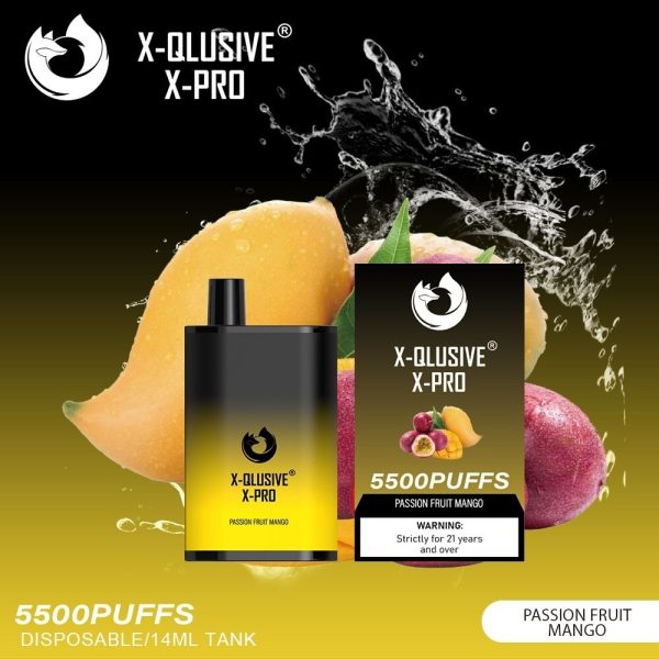 X-QLUSIVE X-PRO PASSION FRUIT MANGO – 5500 PUFFS