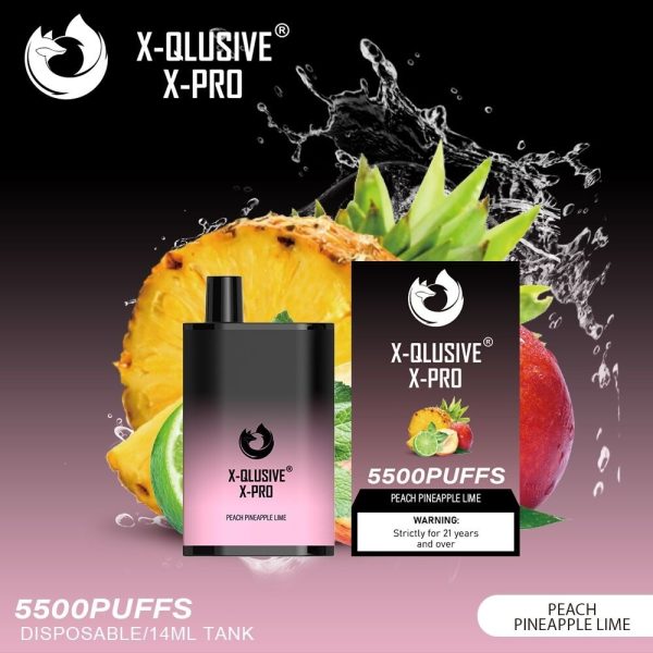 X-QLUSIVE X-PRO PEACH PINEAPPLE LIME – 5500 PUFFS