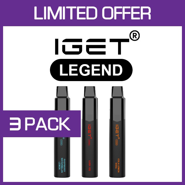 IGET LEGEND – 4000 PUFFS  – 3 PACK