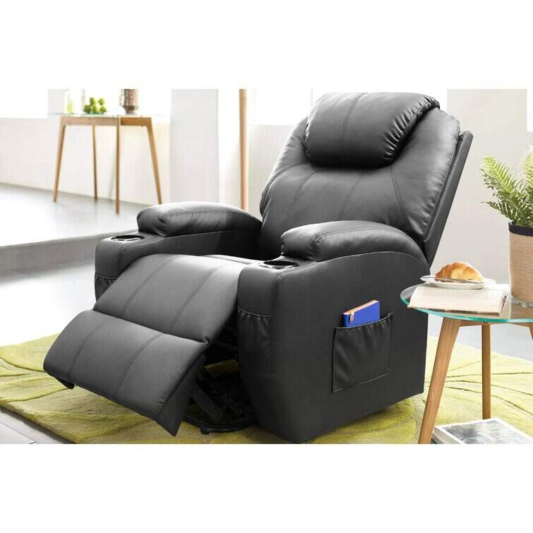 Faux Leather Power Lift Recliner Chair with Massage and Heating Function