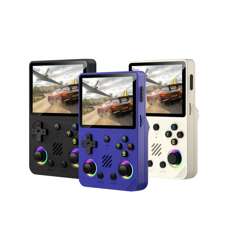 RG36 Pro (luz RGB) consola de videojuegos retro portátil, más de 20000 juegos, sistema Linux, pantalla IPS de 3,5 inch, consola de videojuegos portátil de bolsillo, inalámbrica, recargable para el hogar, dispositivo de carga