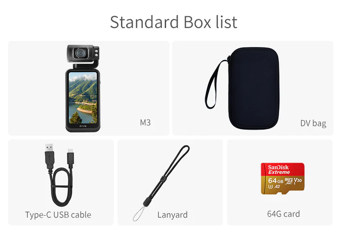 ORDRO   M3   5K   Palmcorder   Big   Battery   With   IR   Night   Vision   Travel   Vlog   Video   Camera