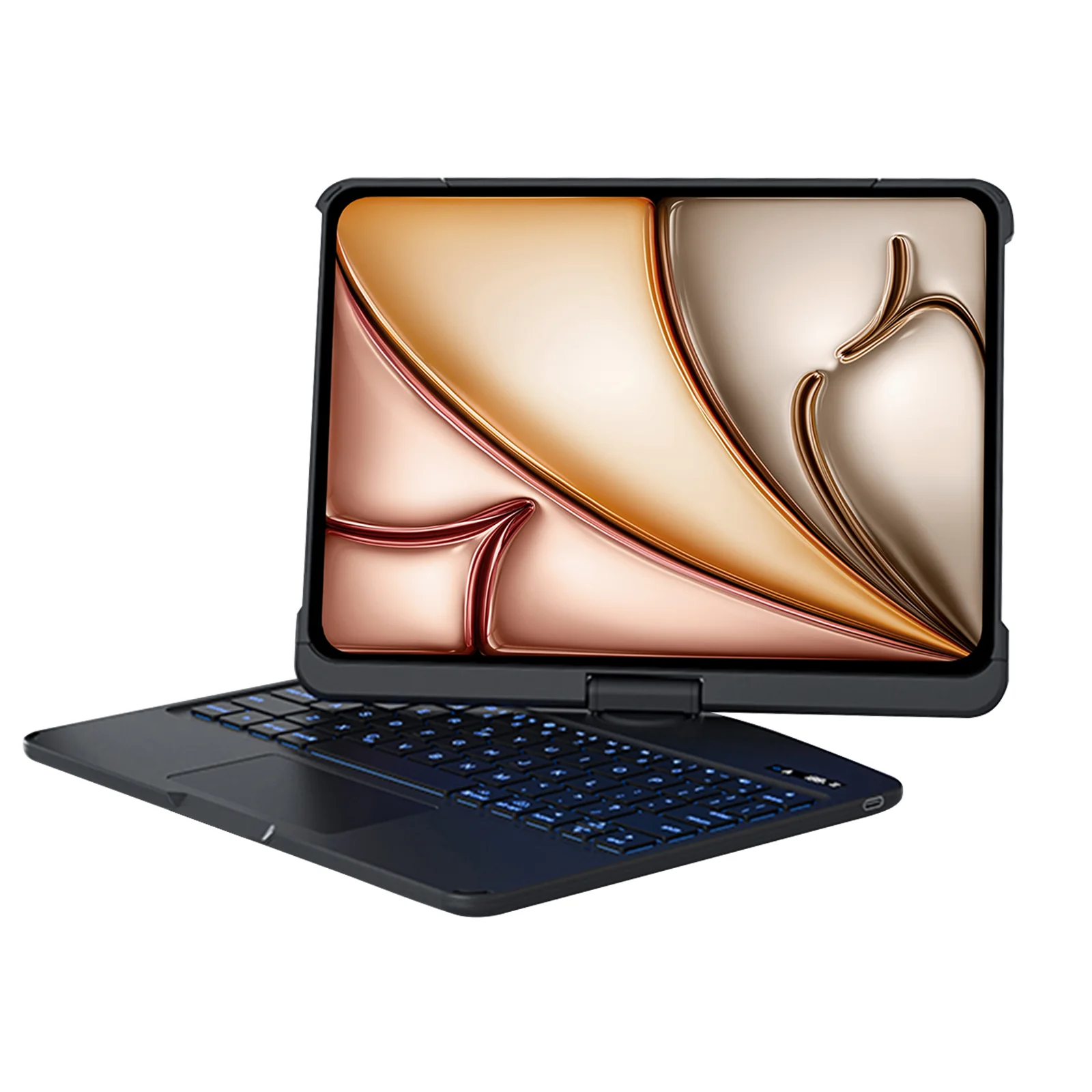 NAIDUN Transparent iPad keyboard case 360° transparent iPad keyboard