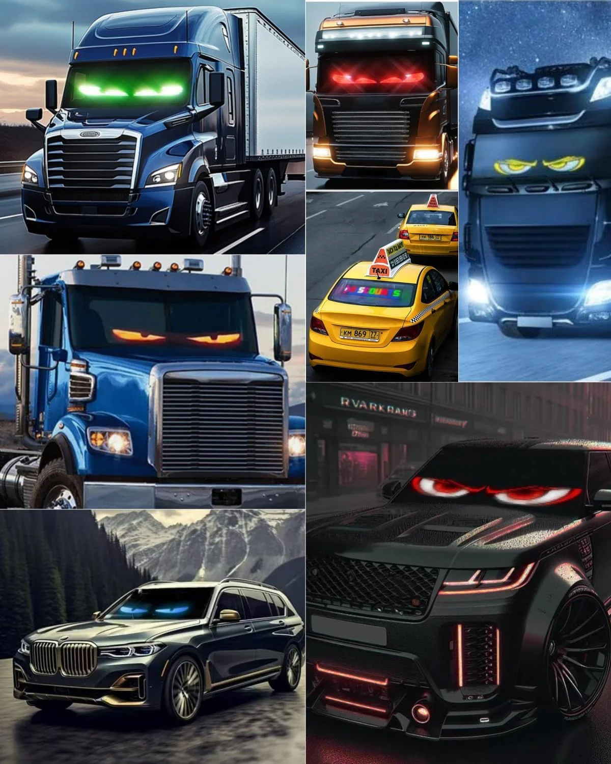 LED Devil Eyes Light for Trucks - Programmable LED Display for Trucks Windows